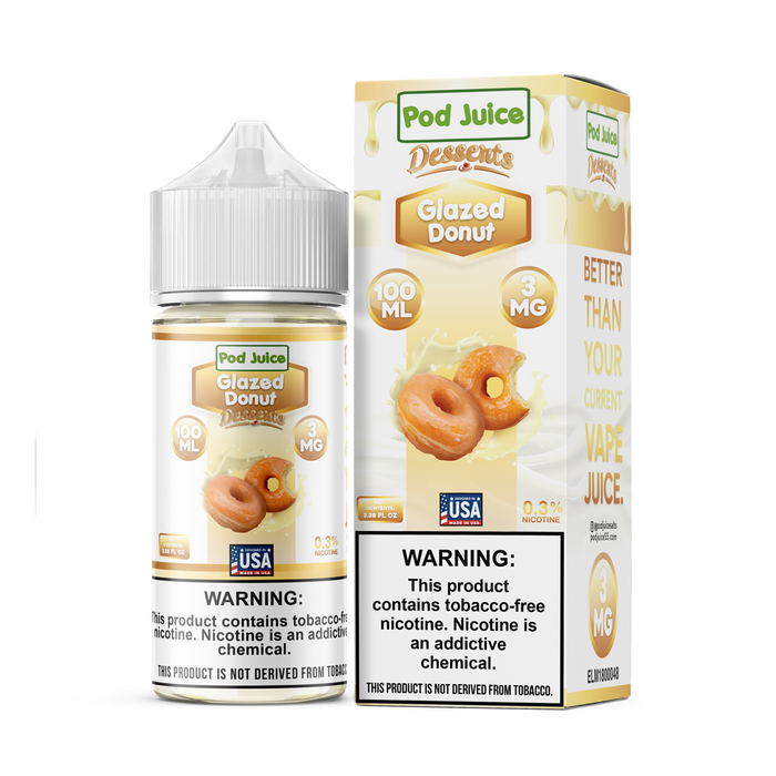 Pod Juice Desserts Glazed Donut 100ml E-Liquid (6mg)