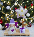 Decorazione natalizia con angioletto alla lavanda, stella, albero e cervo. Regali di Natale per familiari, regali di Natale per tutti, idee regalo di Natale 2025. Regali di Natale originali. regali di natale econimici
