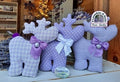 Renna natalizia con lavanda profumata, decorazione artigianale fatta a mano idea regalo di Natale originale