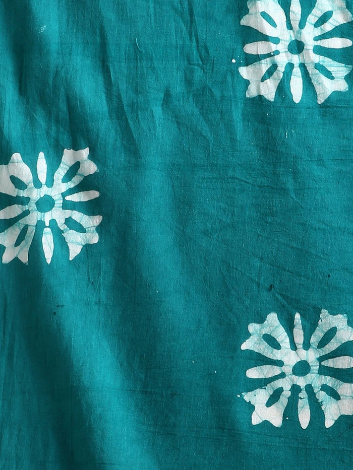 Indiehaat | Kota Doria Hand Wax Batik Suit Blue
