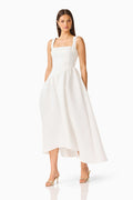 Ruelle A-Line Maxi Dress in Pearl White
