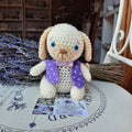 cane uncinetto, animali uncinetto, bomboniere lavanda, idee regalo uncinetto