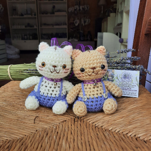 gatto lavanda, gatto ad uncinetto