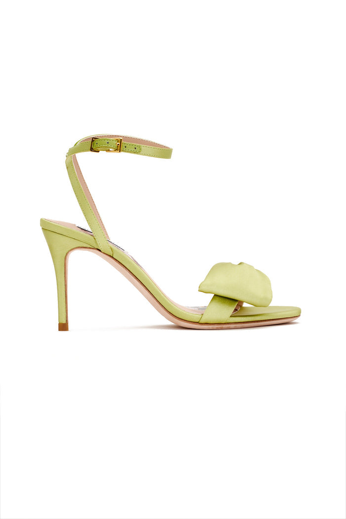 Sachin & Babi Chelsea Heel Obi-Bow Open Toe in Electric Lime