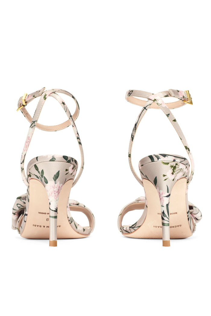 Sachin & Babi Chelsea Heel Obi-Bow Open Toe in Pewter English Rose