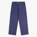 Stone Washed Marina Sweatpants in blue, wide-leg style with elastic waistband and side pockets on white background.