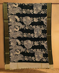 Indiehaat |Bangalori Handpainted Black Dupatta