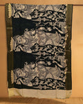 Indiehaat |Bangalori Handpainted Black Dupatta