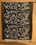 Indiehaat |Bangalori Handpainted Black Dupatta