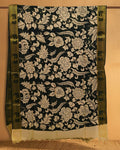Indiehaat |Bangalori Handpainted Black Dupatta