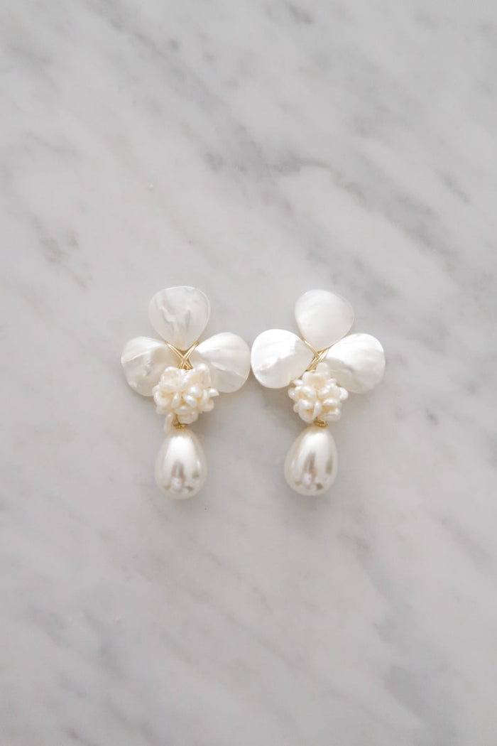 The James Pearl Cluster Earrings