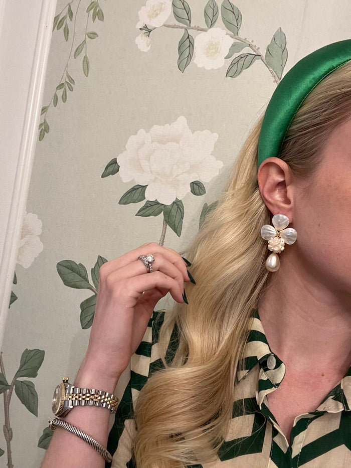 The James Pearl Cluster Earrings