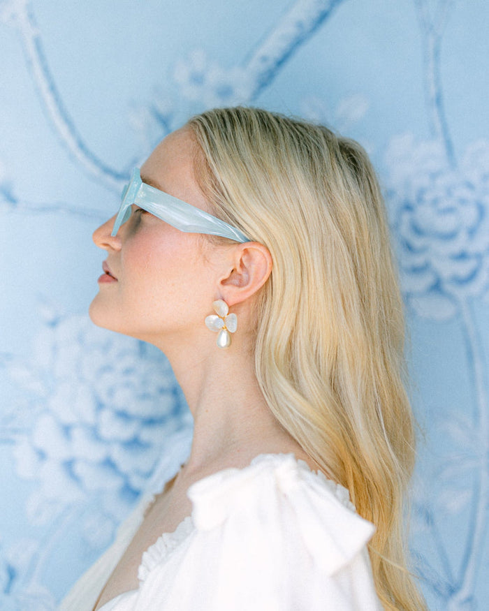 The Matilda Earrings in Aquamarine