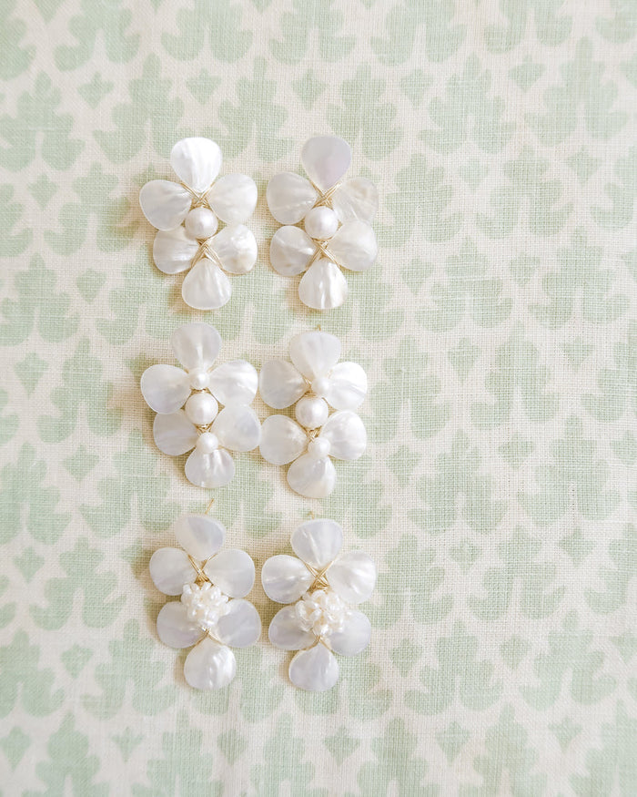 The Richmond Earrings in Pearl
