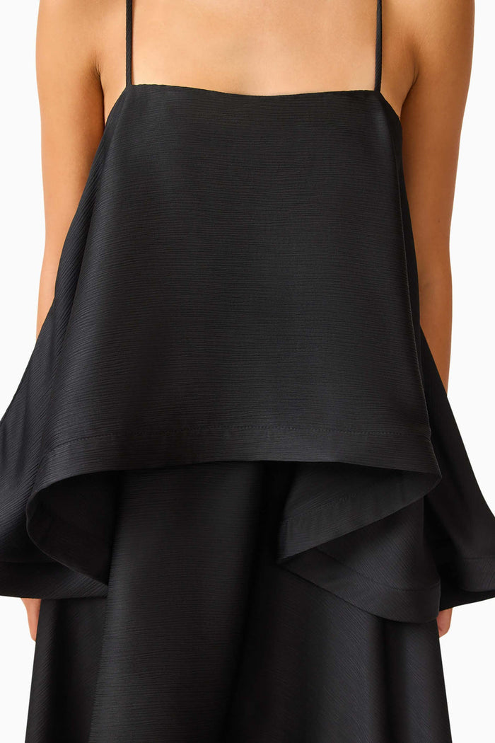 Tilly Tiered Maxi Dress in Black