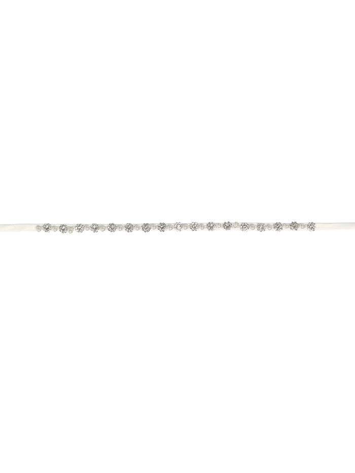 Tip Top Kids Daisy Rhinestone and Pearl Sash
