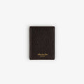 The Tumbled Leather Bi-Fold Wallet is black with gold Aimé Leon Dore NEW YORK embossing and a textured finish.