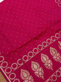 Indiehaat | Fuchsia Pink Mashru Silk Brocade Saree