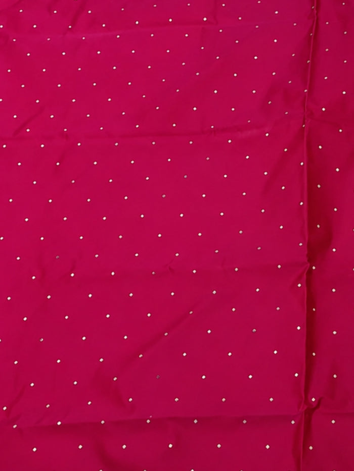 Indiehaat | Fuchsia Pink Mashru Silk Brocade Saree