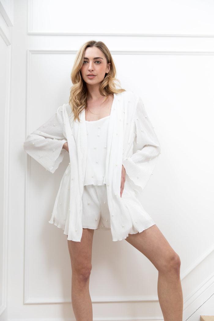 Waverles Paige Pearly Bridal Robe