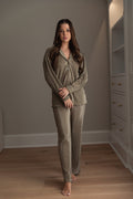 Waverles Pleated Pant Set in Sage